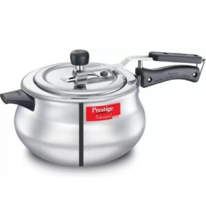 Prestige Nakshatra Plus Svachh Aluminium Spillage Control Handi Pressure Cooker (Silver)