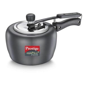 Prestige Apple Duo Plus Hard Anodised Spillage Control Pressure Cooker 2 L (Black)