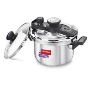 Prestige Clip-on Mini Svachh Stainless Steel Spillage Control Pressure Cooker, 3 L (Silver)
