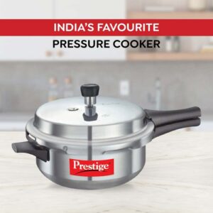 Prestige Popular Virgin Aluminium Junior Deep Pan Pressure Cooker, 4 L (Silver)