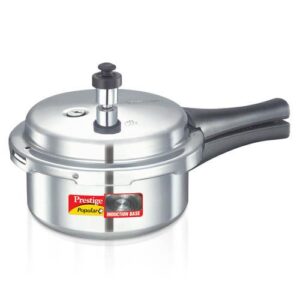Prestige Popular Plus Virgin Aluminium Gas and Induction Compatible Pressure Cooker, 2 L (Silver)