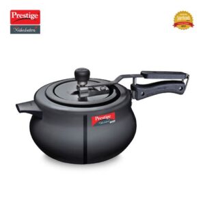 Prestige Nakshatra Plus Svachh Hard Anodised Spillage Control Handi Pressure Cooker, 6.5 L (Black)