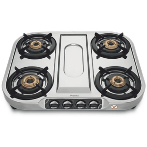 Preethi Shine Stainless Steel Gas stove 4 Burner