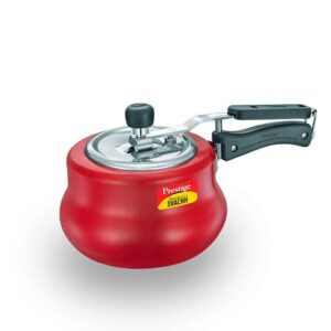 Prestige Nakshatra Duo Plus Svachh Aluminium Spillage Control Pressure Cooker, (Red)