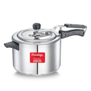 Prestige Nakshatra Plus Svachh Aluminium Spillage Control Pressure Cooker 6.5 L (Silver)