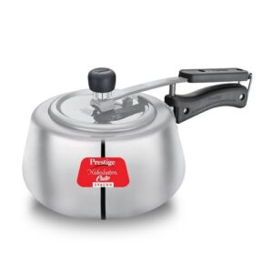 Prestige Nakshatra Cute Svachh Aluminium Gas and Induction Compatible Pressure Cooker, 3 L (Silver)