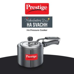 PRESTIGE NAKSHATRA DUO PLUS SVACHH HARD ANODISED ALUMINIUM PRESSURE COOKER 2.0 L