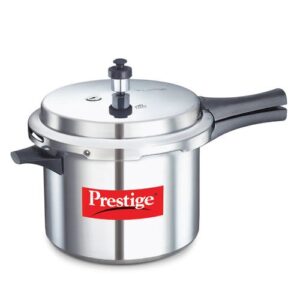 Prestige Popular Virgin Aluminium Precision Weight Valve Pressure Cooker, 5 L (Silver)