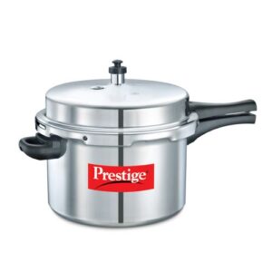 Prestige Popular Virgin Aluminium Precision Weight Valve Pressure Cooker, 8.5 L (Silver)