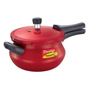 Prestige Deluxe Plus Aluminium Outer Lid Junior Pressure Handi, 5 Litre, Red