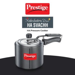 PRESTIGE NAKSHATRA DUO PLUS SVACHH HARD ANODISED ALUMINIUM PRESSURE COOKER 3.0 L