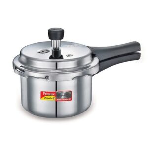 Prestige Popular Plus Virgin Aluminium Gas and Induction Compatible Pressure Cooker, (Silver)