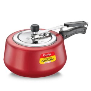 Prestige Nakshatra Cute Duo Svachh Aluminium Spillage Control Pressure Cooker, 2 L (Red)