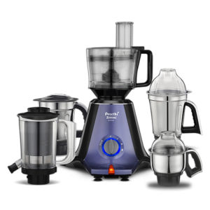 Preethi Zodiac Glitter MG 264, 750 Watts, 5 Jars including Masterchef Jar, Super Extractor, 5 Yr Motor Warranty & Lifelong Free service, Lavender/Black