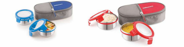 CELLO ALL STEEL LUNCH 2 LUNCH CARRIER-2PCS
