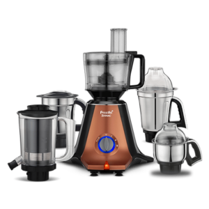 Preethi Zodiac Stardust MG 265, 750 Watts, 5 Jars including Masterchef Jar, Super Extractor, 5 Yr Motor Warranty & Lifelong Free service, Copper/Black
