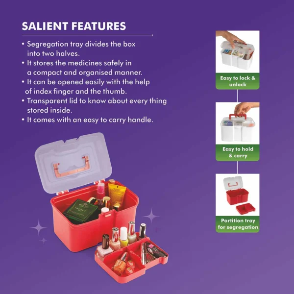 Signoraware Be Ready Vanity Box Big | Makeup Kit | Miltiutiliy box - Image 2