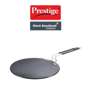 Prestige Hard Anodised Plus Gas and Induction Compatible Roti Tawa, 26.5cm (Black)