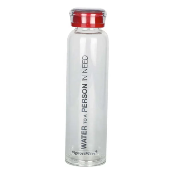 Signoraware Aqua Time Glass Bottle (390 ml.)