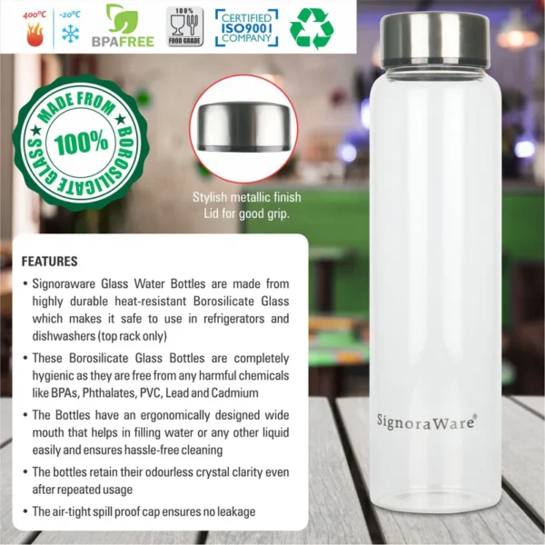 Signoraware Element Glass Bottle (1000 ml.) - Image 2