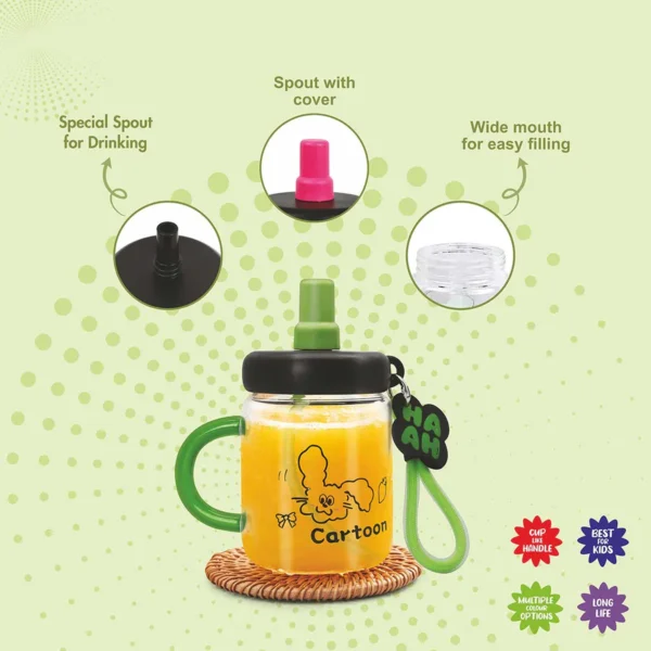 Signoaware Sparrow Kids Glass Water Bottle 580 ml | Borosilicate Glass - Image 2
