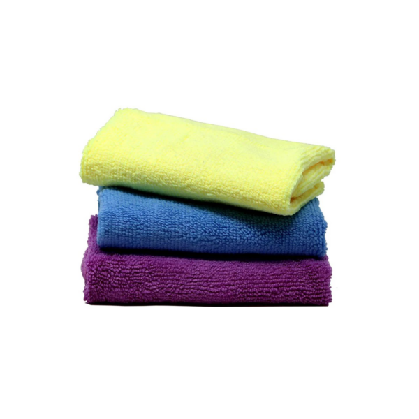 SignoraWare Glowmax Cleaning Towel 288 GSM Set/3 (Multicolour) | Microfiber Cloth | Highly Absorbent | Lint & Streak Free