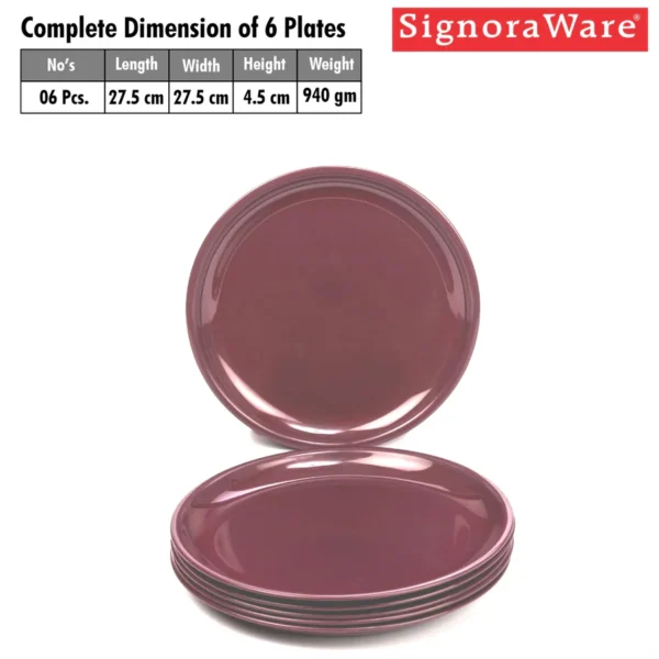 Signoraware Full Plate Round (Set/6) 11 inch. - Image 3