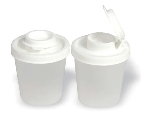 Signoraware Spice Shaker Medium, Set of 2, Moisture Proof Salt Shaker to go Camping Picnic Outdoors Kitchen Lunch Boxes Travel Spice Set with Colourful Covers Lids Plastic Airtight Spice Jar Dispenser - Image 2