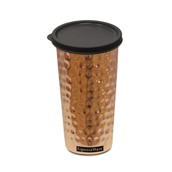 Signoraware Pride Copper Coated Hammered Tumbler 370 ml