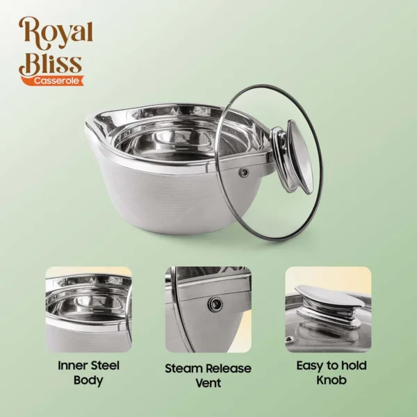 Signoraware Royal Bliss Casserole 2000ml - Image 3