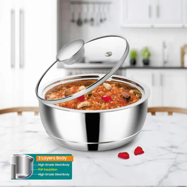 Signoraware Casserole with Glass Lid 1100ml - Image 3