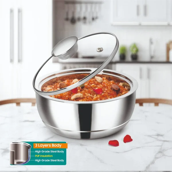 Signoraware Casserole with Glass Lid 1600ml - Image 3