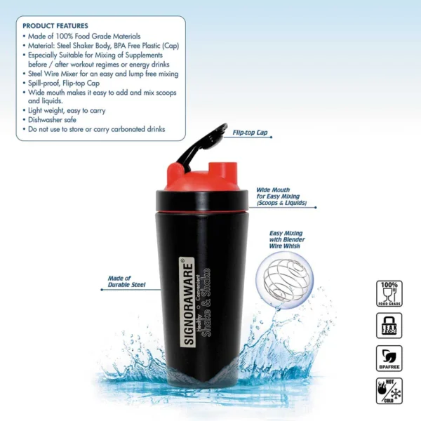 Signoraware Charger Shaker Steel 750 ml Coloured - Image 4