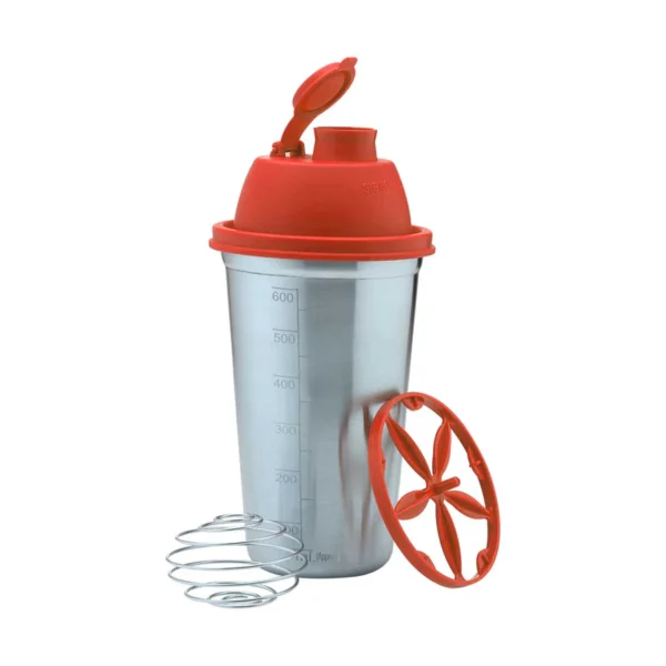 Signoraware Shake 'N' Shake Steel, 650ml.| Steel Protein Shake Bottle for Meal Replacement Shakes & Smoothies, Beverages, Mixing Salad Dressing & Sauces, Margarita, More