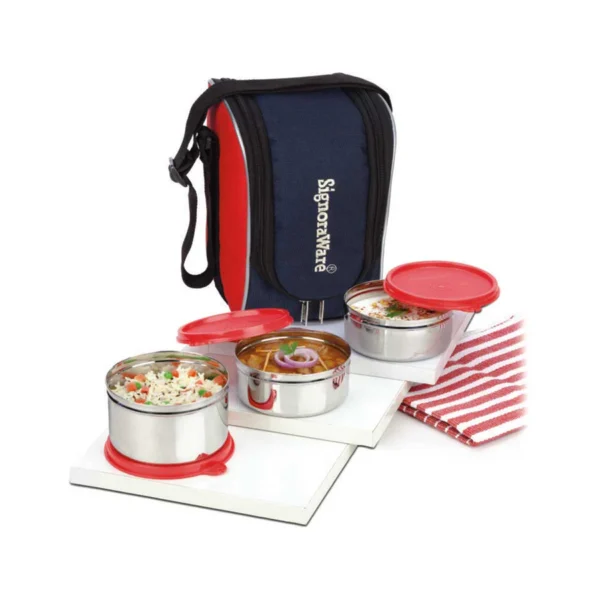 Signoraware Executive Hot Steel Medium Lunch Box