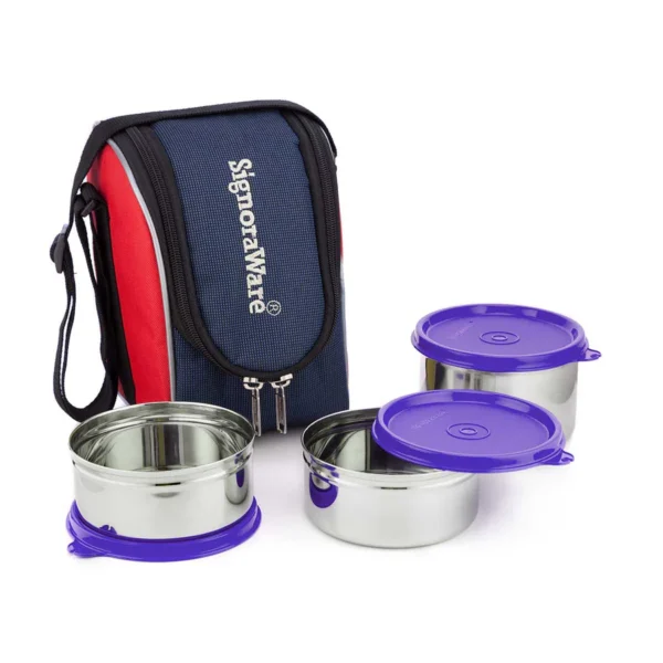 Signoraware Executive Hot Steel Medium Lunch Box - Image 3