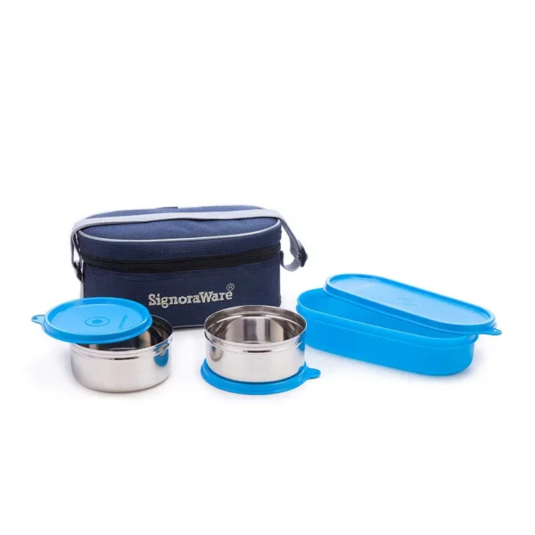 Signoraware Double Decker Steel Lunch Box - Image 3