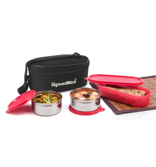 Signoraware Double Decker Steel Lunch Box