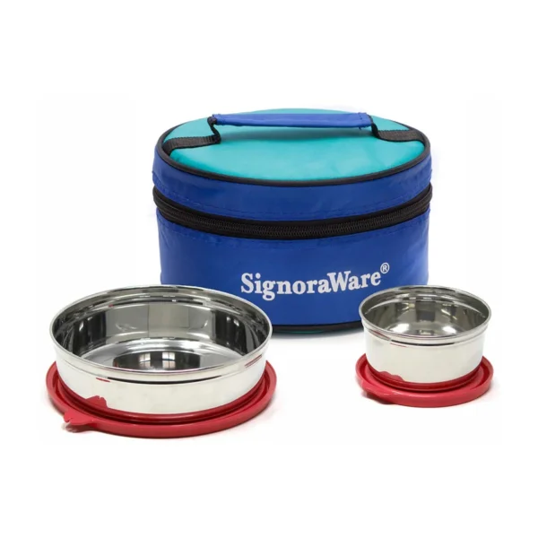 Signoraware Classic Small Steel Lunch Box - Image 2