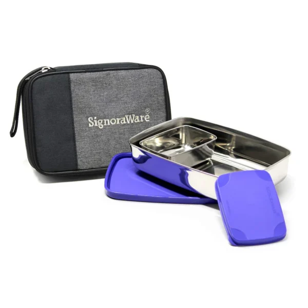 Signoraware Compact Steel Lunch Box (Big) with Bag - Image 3