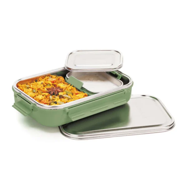 Signoraware All Steel with Steel Lid Lunch Box - Image 4