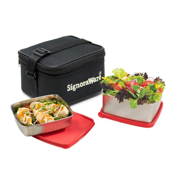 Signoraware Quick Carry Steel Lunch Box