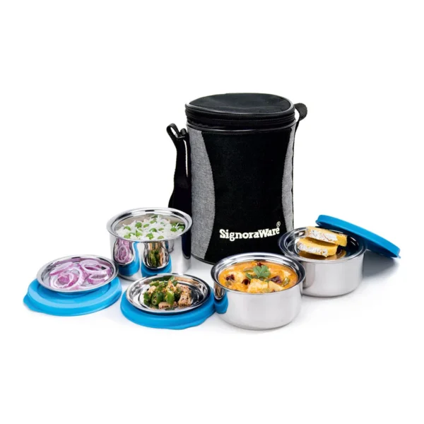 Signoraware Executive Twin Wall Med Steel Lunch Box - Image 2