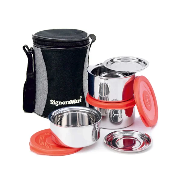 Signoraware Executive Twin Wall Med Steel Lunch Box