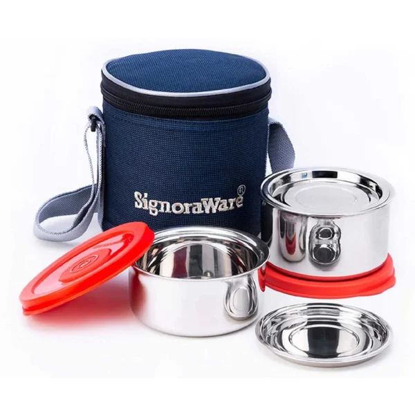 Signoraware Executive Twin Wall Small Steel Lunch Box