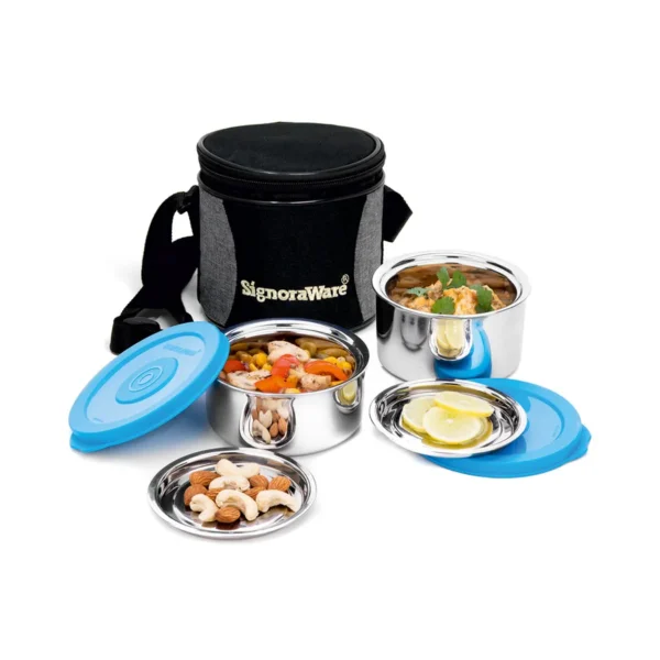 Signoraware Executive Twin Wall Small Steel Lunch Box - Image 3