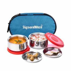 Signoraware Mid Day Twin Wall Steel Lunch Box