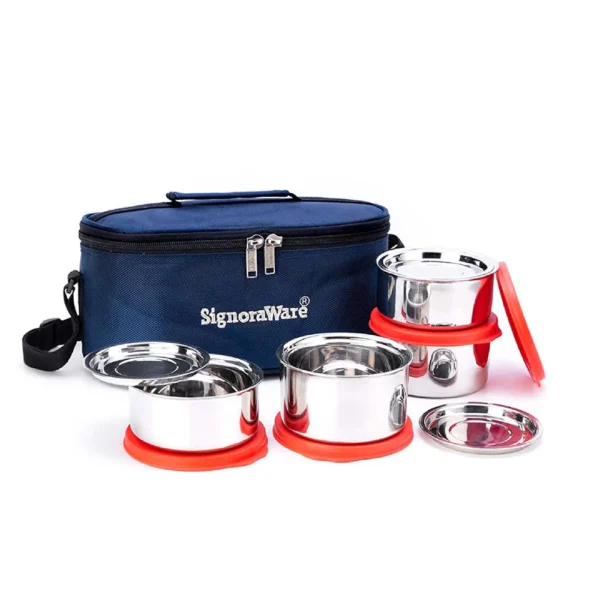 Signoraware Double Decker Twin Wall Steel Lunch Box