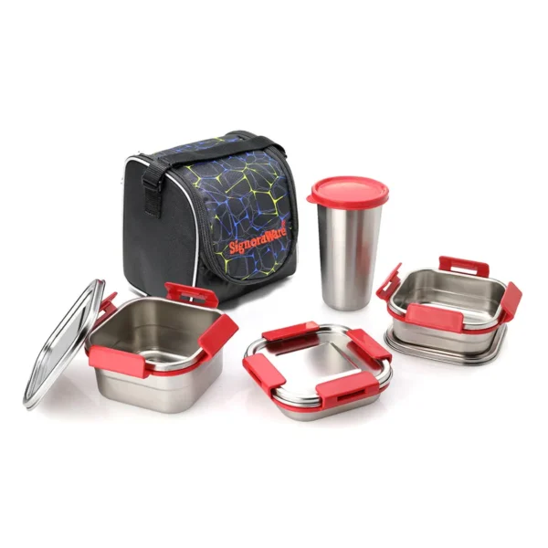 Signoraware Best Squarex Steel Lunch Box - Image 4