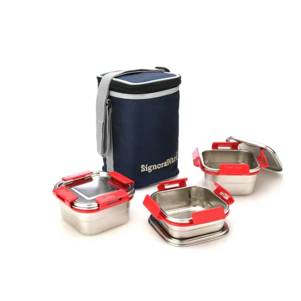Signoraware Director Squarex Steel Lunch Box - Image 4